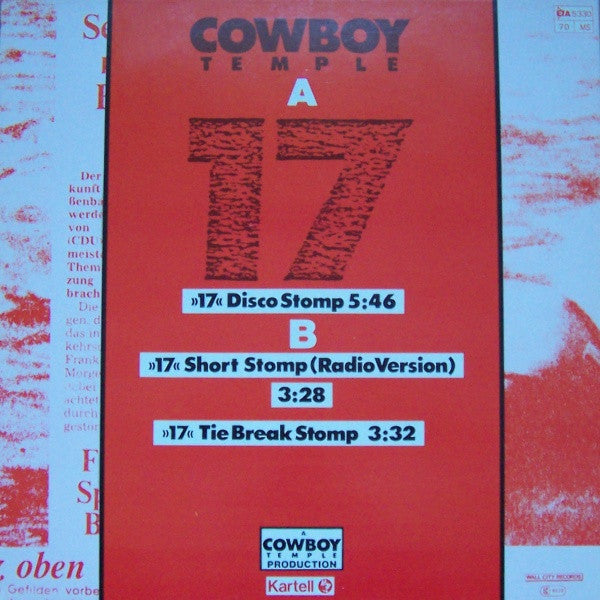 Cowboy Temple :  17 (12", Maxi,  )