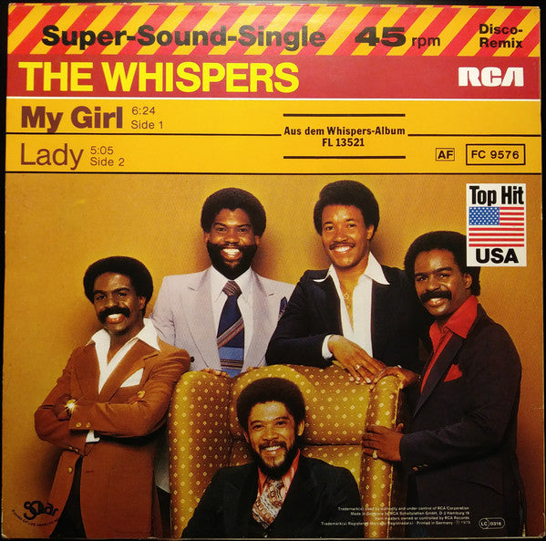 The Whispers : My Girl / Lady (12", Maxi)