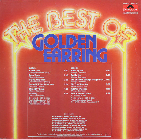 Golden Earring : The Best Of Golden Earring (LP, Comp, RP)