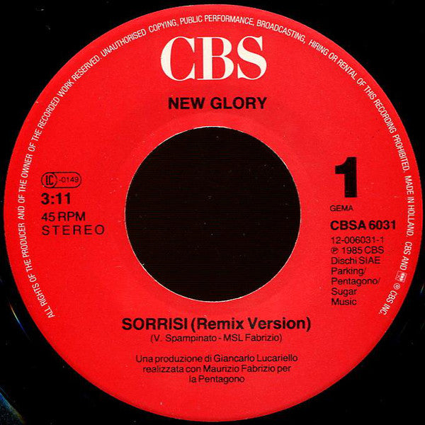 New Glory : Sorrisi (7", Single)