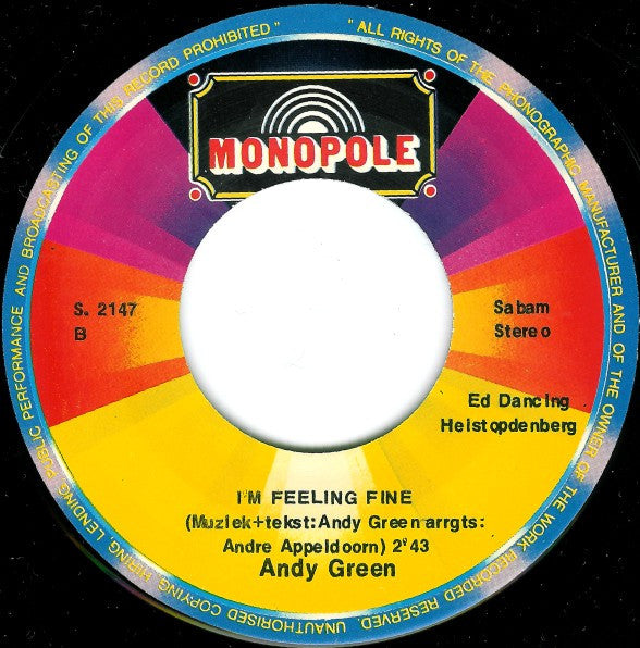 Andy Green (4) : Once In My Lifetime (7", Single)