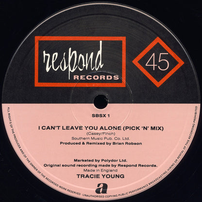 Tracie Young : I Can't Leave You Alone (12", Single)