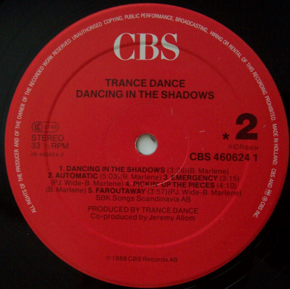 Trance Dance : Dancing In The Shadows (LP, Album)