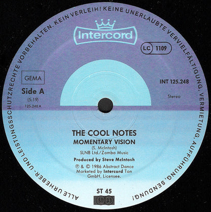 The Cool Notes : Momentary Vision (12", Maxi)