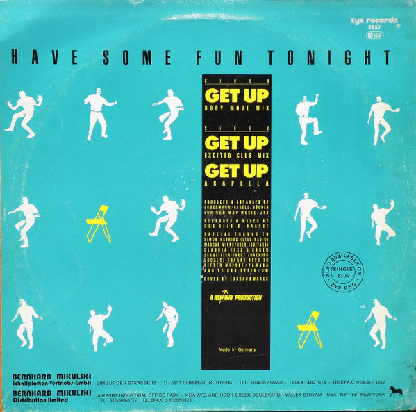 First Patrol : Get Up (Have Some Fun Tonight) (12", Maxi)