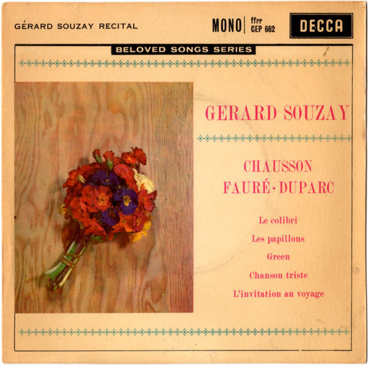 Gérard Souzay, Jacqueline Bonneau : Songs By Chausson, Fauré And Duparc (7", EP, Mono)