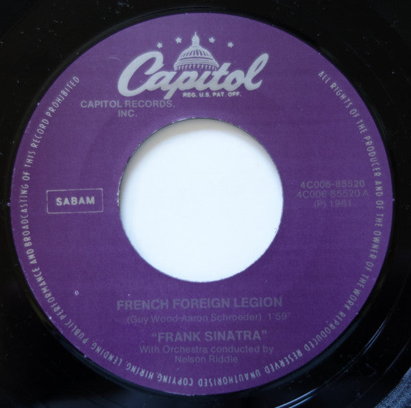 Frank Sinatra : French Foreign Legion / Laura (7", Single, RE)