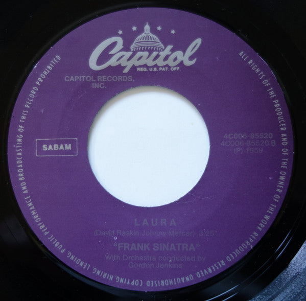 Frank Sinatra : French Foreign Legion / Laura (7", Single, RE)