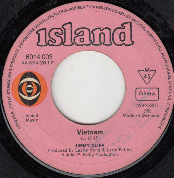 Jimmy Cliff : Vietnam (7", Single, Mono)