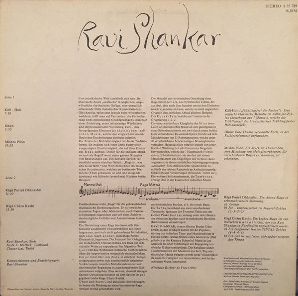 Ravi Shankar : Ravi Shankar (LP, RE, Dar)