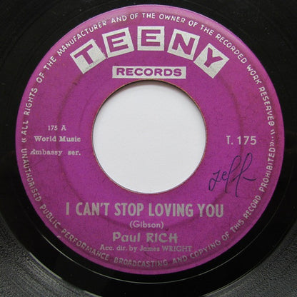 Paul Rich / Kay Barry : I Can't Stop Loving You / Speak To Me Pretty (7")