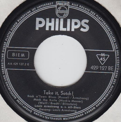 Louis Armstrong And His All-Stars : Take It, Satch! (7", EP)