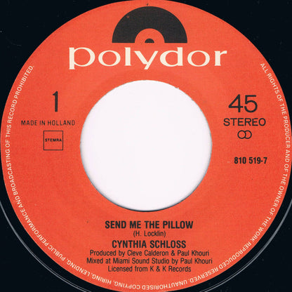 Cynthia Schloss : Send Me The Pillow (7")