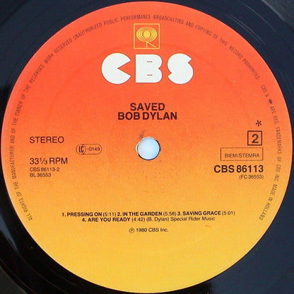 Bob Dylan : Saved (LP, Album)