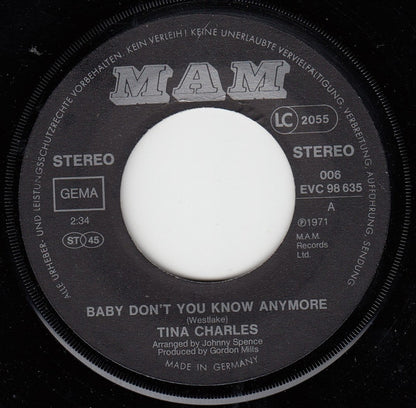 Tina Charles, Wild Honey (11) : Baby Don't You Know Anymore?!?!? / He's My Sugar (7", Single, RE)