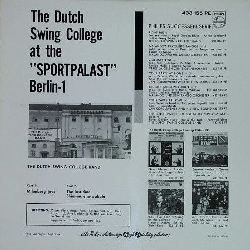 The Dutch Swing College Band : The Dutch Swing College At The "Sportpalast", Berlin - 1 (7", EP)