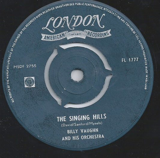 Billy Vaughn And His Orchestra : The Singing Hills / La Paloma (7", Single)