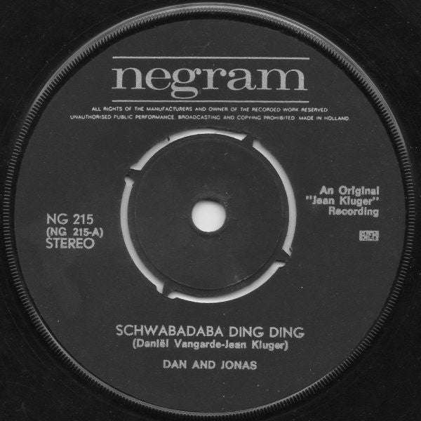 Dan And Jonas : Schwabadaba Ding Ding (7", Single)