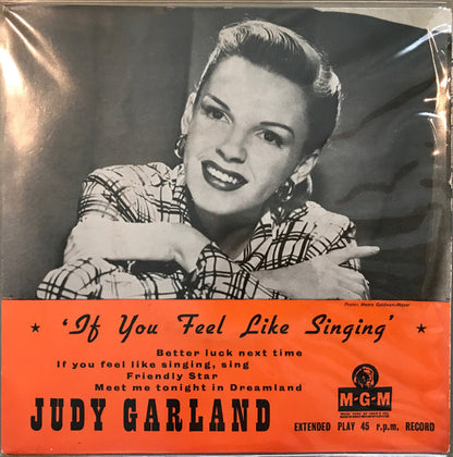 Judy Garland : If You Feel Like Singing  (7", EP)