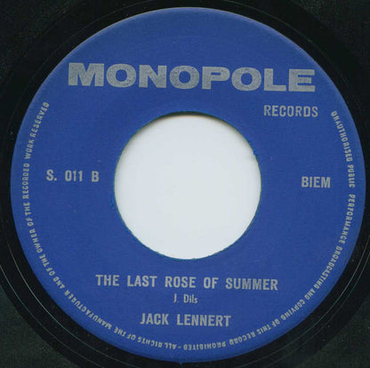 Jack Lennert & Joe Berluck : Dear Mister President / The Last Rose Of Summer (7", Single)