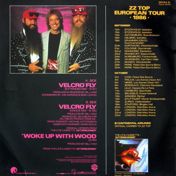 ZZ Top : Velcro Fly (Extended Mix) (12")