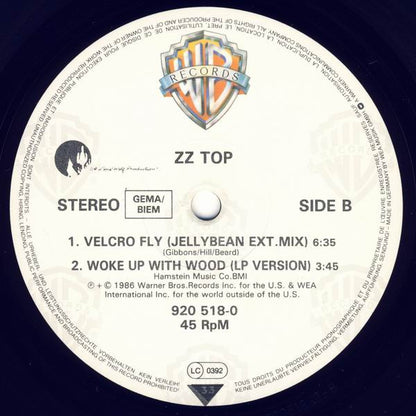 ZZ Top : Velcro Fly (Extended Mix) (12")