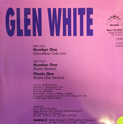 Glen White : Number One (12", Maxi)