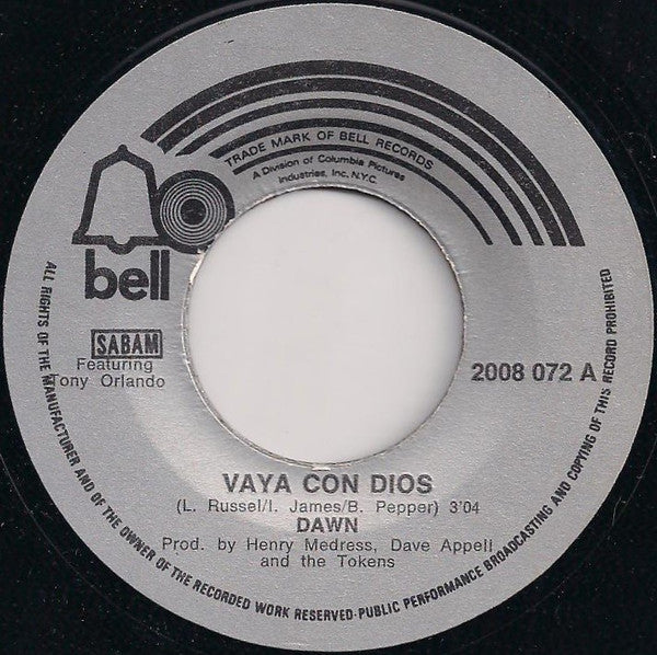 Dawn (5) : Vaya Con Dios (7", Single)