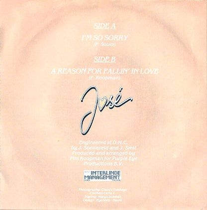 José (3) : I'm So Sorry (7", Single)