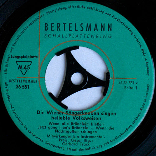 Die Wiener Sängerknaben : Die Wiener Sängerknaben Singen Beliebte Volksweisen (7")