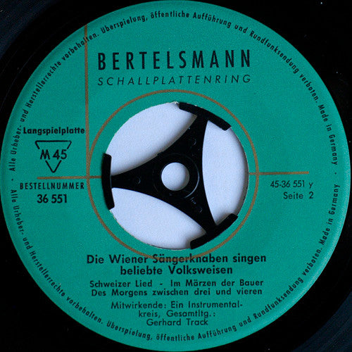 Die Wiener Sängerknaben : Die Wiener Sängerknaben Singen Beliebte Volksweisen (7")