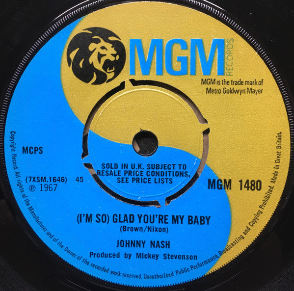 Johnny Nash : (I'm So) Glad You're My Baby (7", Single, 4 P)