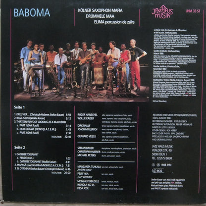 Kölner Saxophon Mafia, Drümmele Maa, Elima : Baboma (LP, Album)