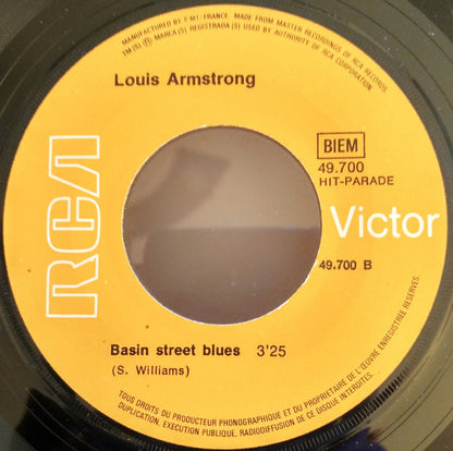 Louis Armstrong : Saint Louis Blues / Basin Street Blues (7")