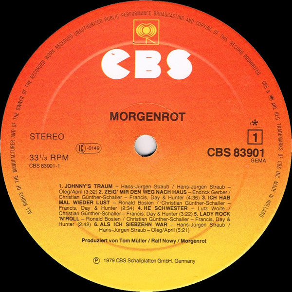 Morgenrot : Morgenrot (LP, Album)