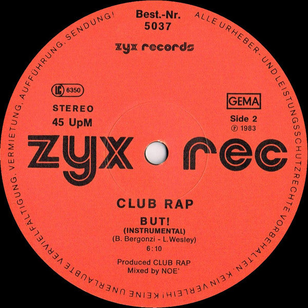 Club Rap : But (12")