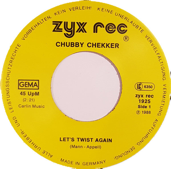 Chubby Checker : Let's Twist Again / Dancing Party (7")