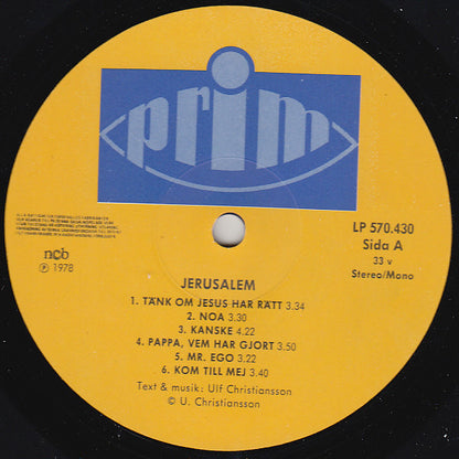 Jerusalem (3) : Jerusalem (LP, Album)