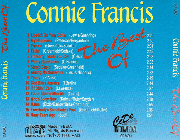 Connie Francis : The Best Of (CD, Comp)