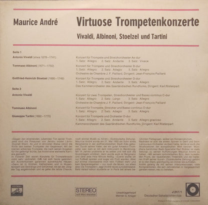 Maurice André / Antonio Vivaldi, Tomaso Albinoni, Giuseppe Tartini, Gottfried Heinrich Stölzel : Virtuose Trompetenkonzerte (LP, Comp)