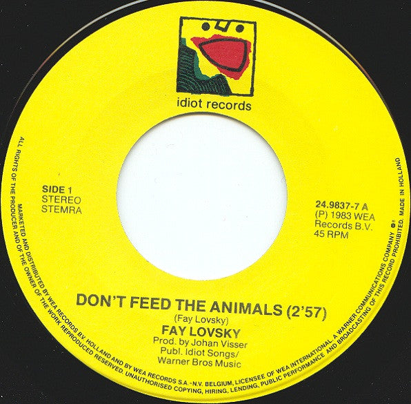 Fay Lovsky : Don't Feed The Animals (7", Single)