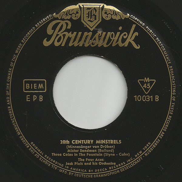 The Four Aces : 20th Century Minstrels (Minnesänger Von "Drüben") (7", EP, Mono)