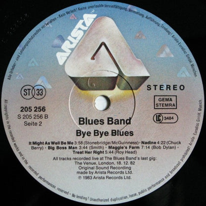 The Blues Band : Bye Bye Blues - The Blues Band Live (LP, Album)