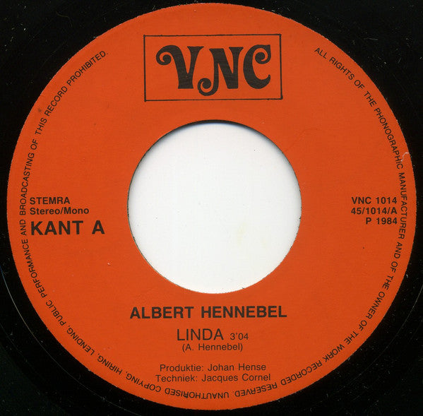 Albert Hennebel : Linda / Metro Musette (7")