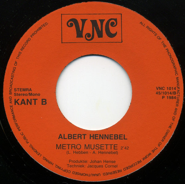 Albert Hennebel : Linda / Metro Musette (7")