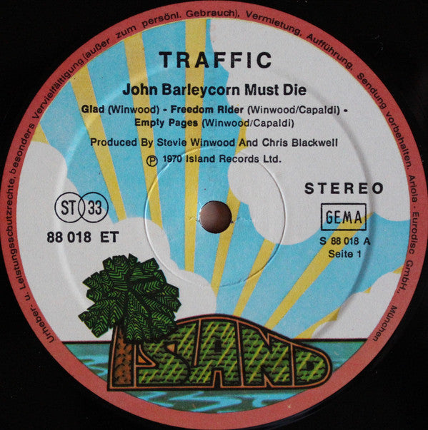 Traffic : John Barleycorn Must Die (LP, Album, RP, Gat)