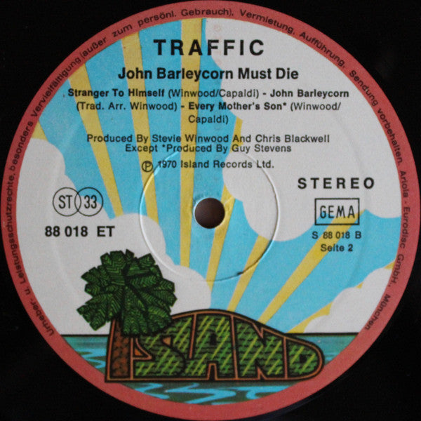 Traffic : John Barleycorn Must Die (LP, Album, RP, Gat)