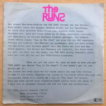 The Runs (2) : Bun In The Oven (7")