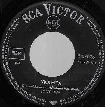 Tony Dua : Violetta (7", Single)