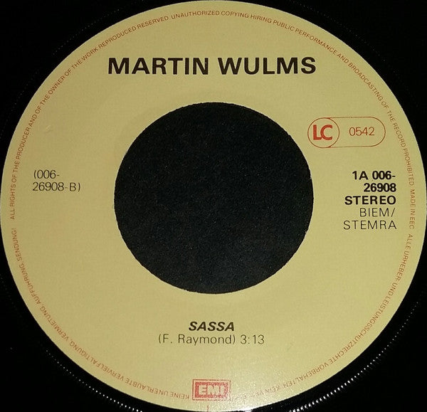 Martin Wulms : Zambezi / Sassa (7", Single)